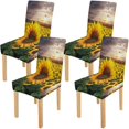 thumbnail image 1 of Funda Protectora ABPHQTO para silla Elástica Enorme Campo de Girasoles Durante una hermosa puesta de sol Juego de 4, 1 of 4