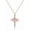 A Crown Cross, Rose Gold, variant on Valentine's Day Gifts Crown Cross Necklace for Women,14K Gold Plated Non-Tarnish Christian Faith Religious Jewelry for Her