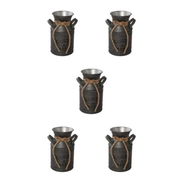 Guardoinrt Unique And Eye-catching Metal Flower Vase Gift For Any Occasion Wide Application Metal Milk Jug Vase type 4 5Set
