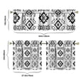 thumbnail image 5 of Boho Kitchen Curtains for Windows – Rustic Tribal Floral Print Cafe Curtains, Vintage Bohemian Geometric Panels for Home Décor, 5 of 5