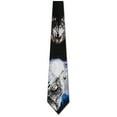 thumbnail image 2 of Howling Wolf (Black) Necktie Mens Tie, 2 of 3