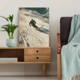 thumbnail image 5 of UXIEQU Vintage Skiing Action Canvas Wall Art Print 15.75x11.81 Inches, 5 of 8