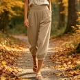 thumbnail image 7 of cfhntfmh Casual Capri Pants for Women High Waisted Loose Fit Joggers with Pockets Lightweight Comfy Lounge Pants, 7 of 7