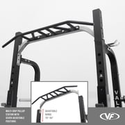 Valor Fitness Half Rack Squat Machine – 5 Position Multi-Grip Pull Up Station - Adjustable Height, Plate & Bar Storage, and Resistance Band Pegs – Max 1000 lbs – Power Rack Equipment -BD-58
