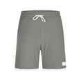 thumbnail image 3 of Besolor Men's Running Shorts Wide Leg Elastic Drawstring Waist Thin Breathable Summer Beach Casual Workout Shorts with Pocket(Small,Gray), 3 of 6