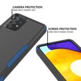 thumbnail image 3 of NIFFPD Samsung Galaxy A52 5G Case with Screen Protector Heavy Duty Shockproof Full-Body Protective Case for Samsung A52 5G Black+Blue, 3 of 5