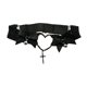 thumbnail image 1 of Liga con forma de corazón, cómoda y moderna, accesorio de disfraz, liga elástica para el muslo para fiestas. Negro, 1 of 8