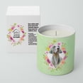 thumbnail image 2 of Carolines Treasures CK4351CDL Weimaraner Soy Candle 10 oz Decorative Gift Scented Soy Candles for Home Green Flowers 10, 2 of 2