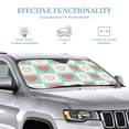 thumbnail image 4 of YFYANG Front Windshield Sun Shade, Plaid Love Pattern Foldable Car Visor for Cars, Trucks, SUVs, Medium, 4 of 9