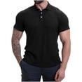 thumbnail image 2 of FNFYFH Clearance Chemises de Golf pour Hommes Col Manches Courtes T-Shirts Été Col Rabattu Blouses Noir,L, 2 of 8