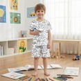 thumbnail image 2 of REDARER Boys 2-Piece Pajama Set, Doodle Fast-Food Print Short Sleeve Tee & Shorts, Comfortable Summer Sleepwear,9-10 Years, 2 of 3