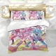 thumbnail image 5 of Jem y las Hologramas Conjunto de sábanas temático, trío de piezas, cómodo y amigable con la piel, diseño único, regalo de decoración para el hogar para familiares, amigos y fans,173cm *218cm, 5 of 6