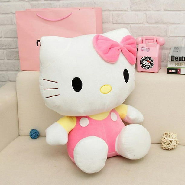 20cm Hello Kitty Plush Sanrio Kawaii Cute Kt Cat Toys Dolls Stuffed Soft 