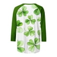 thumbnail image 7 of BEFOKA Women'S Shirts 3/4 Long Sleeve St Patricks Day Crewneck Sweatshirt Irish Shamrock Printed Pullover Sweatshirt Tops For Women Trendy Blouses Green Graphic Tshirts Holiday Outfits Tee Tops, 7 of 7