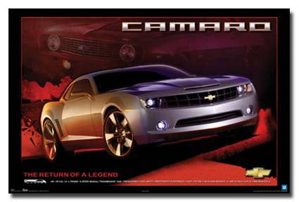2010 Camaro Coupe factory sales Brochure Foldout Poster Brand NEW! 