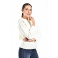 thumbnail image 2 of Sueter con bordado y pedrería en los hombros Roman Fashion / Juvenil, 4008 (Hueso) beige G, 2 of 6