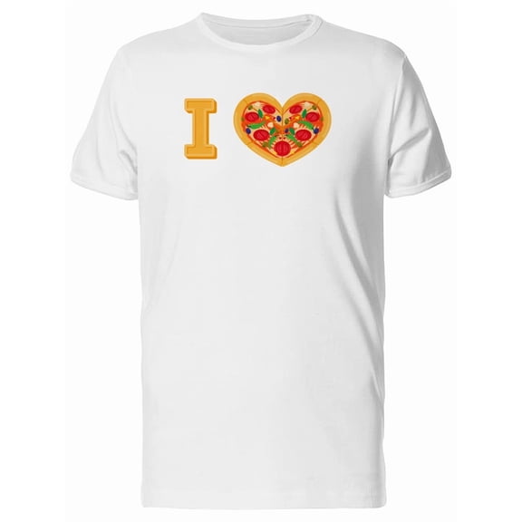 Pizza In The Shape Of A Heart Tee Men's -Image by Shutterstock