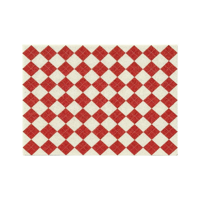 Floor Mats for Home Christmas Red Silk Loop Square Floor Mat Scratch Wear Counteractive Easy Clean Outdoor Christmas Mat