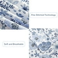 thumbnail image 6 of Viviland Floral 4-Piece Microfiber Bed Sheet Set, Queen – Deep Pocket Blue Flower Pattern, 6 of 7