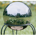 thumbnail image 5 of 8-Inch Silver Stainless Steel Gazing Ball – Reflective Mirror Sphere for Garden, Patio, Outdoor or Indoor Home Decor, 5 of 5