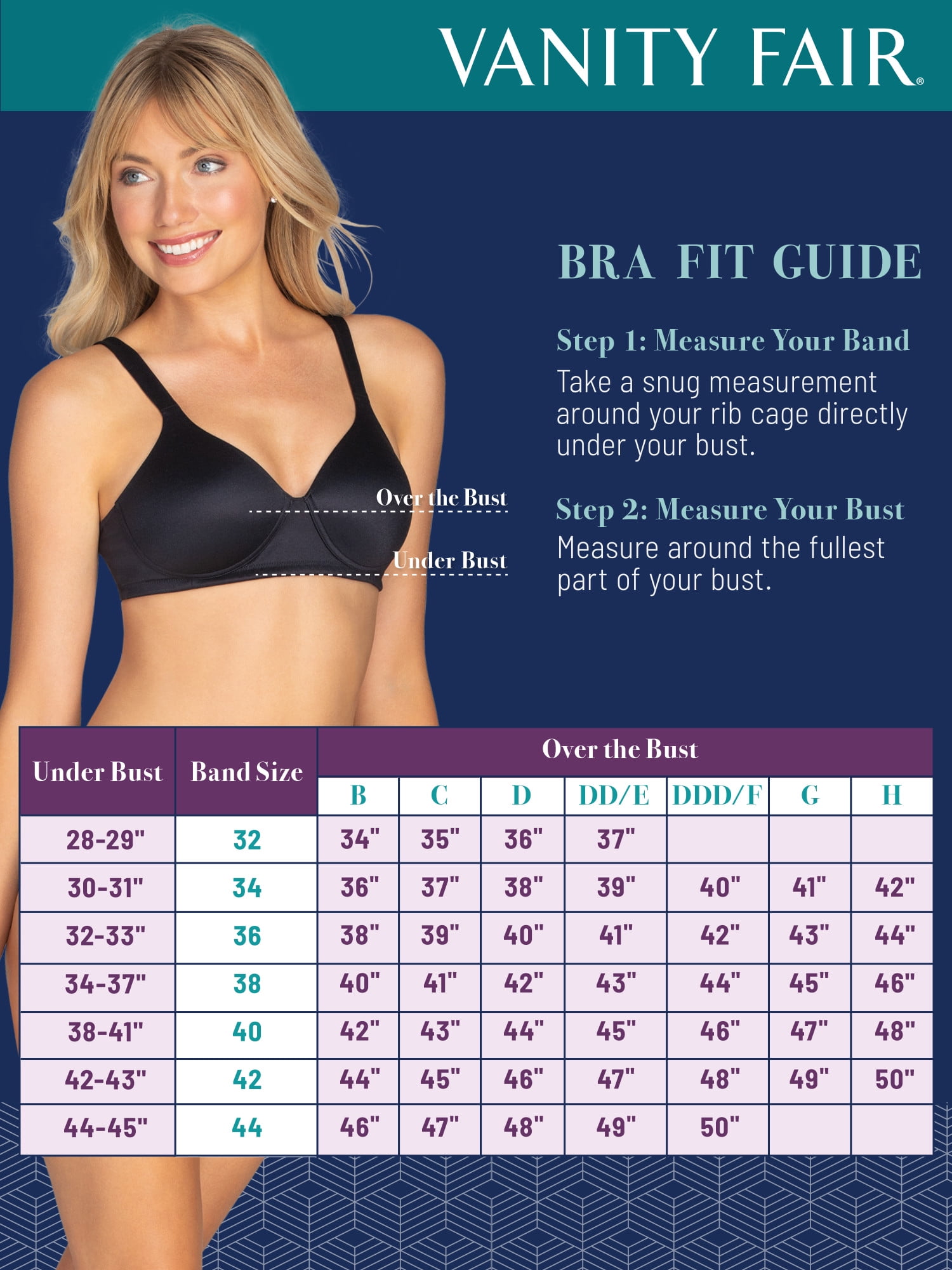 Vanity Fair Lingerie Women's Body Caress 2-Way Convertible Straps Full Coverage Underwire Bra, Style 75335