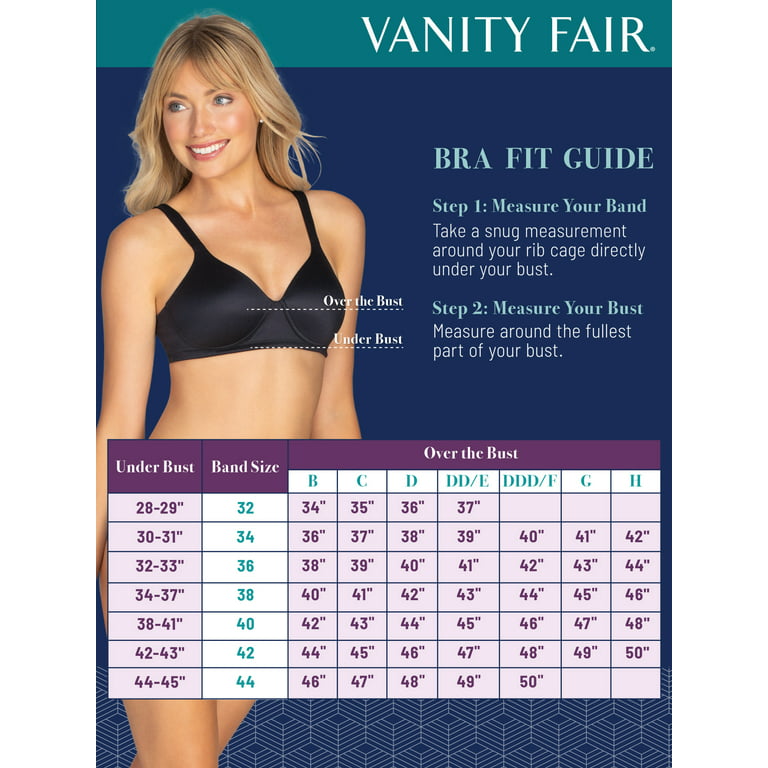 Vanity Fair Womens Body Caress Full Coverage Underwire Bra 75335 - Midnight  Black - 40d : Target
