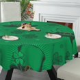 thumbnail image 3 of Eveokoki Tablecloth Round 60 Inch Patrick Day Green Table Cloth Farmhouse St Patrick's Day Tablecloth for Kitchen Holiday Picnic Party Dinner Room Outdoor Decor, 3 of 5