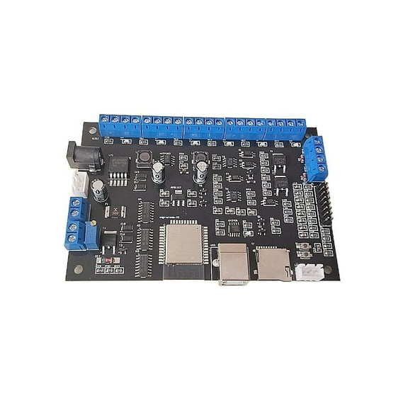 6-Axis GRBL CNC Control Board – ESP32 WiFi 32-bit 240 MHz USB Motion Controller, 12-24 V Spindle/Laser/PWM, Limit Switches, Micro-Stepper Support, Router/Lathe/Engraver DIY Kit