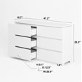 thumbnail image 6 of Oufan 6 Drawers Dresser Chests for Bedroom, Wood Chests of Drawers, Modern Dressers Chest Organizer for Bedroom, Living Room, Hallway, White, 6 of 8
