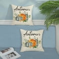 thumbnail image 3 of Fall Pillow Covers 18x18 Set of 2 Watercolor Pumpkin and Leaves Fall Decor Pillowcase Linen Autumn Thanksgiving Decorative Outdoor Throw Pillow Covers Farmhouse Cushion Case for Couch Home, 3 of 6