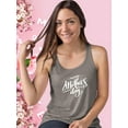 thumbnail image 2 of Handwritten Mothers Day Text Racerback Tank Women -Image by Shutterstock, Female Small, 2 of 4