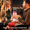 thumbnail image 5 of Emibele Preserved Real Rose in Glass Angel Figurines, Eternal Purple Rose Gift Flower with LED Lights for Women Mom Wife Her Grandma Anniversary Valentine Mother's Day,Pink, 5 of 7