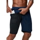 thumbnail image 1 of Pinkbomb Pantalones cortos para correr 2 en 1 para hombre, pantalones cortos para gimnasio, entrenamiento, secado rápido, con bolsillo para teléfono (azul marino mediano), 1 of 5