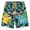 Slate blue / green, variant on Pokemon Charmander Ivysaur Pikachu Wartortle Trunks Swimwear Bottoms (Boy's 7)