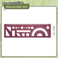 thumbnail image 2 of Uxcell 3pcs Multifunctional Geometric Rulers 15cm Metric and SAE Aluminum Straight Edge Protractor Angle Math Measuring Ruler Geometric Drawings Templates for Drawing Drafting, Dark Red, 2 of 7