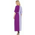 thumbnail image 2 of HAPPY BAY Women's Summer Loungewear Relaxed Fit Caftan Maxi Night Shirts 3X-4X Violet_AC425, 2 of 5