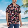 thumbnail image 2 of Lsque Ladybug pattern Hawaiian Shirt for Men, Unisex Summer Beach Casual Short Sleeve Button Down Shirts-Medium, 2 of 9