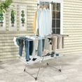 thumbnail image 2 of Gymax 2-Tier Folding Clothes Drying Rack Laundry Drying Rack Laundry Drying Rack Metal, 2 of 10