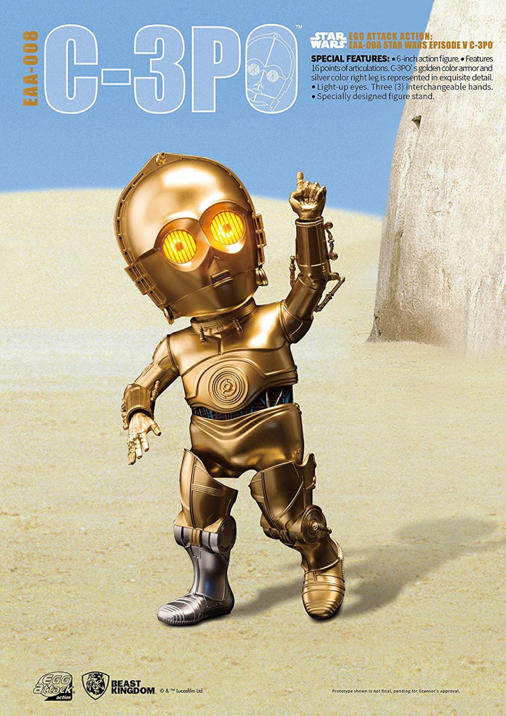 Beast Kingdom Star Wars Episode V: Egg Attack Action Eaa-008 C-3PO 