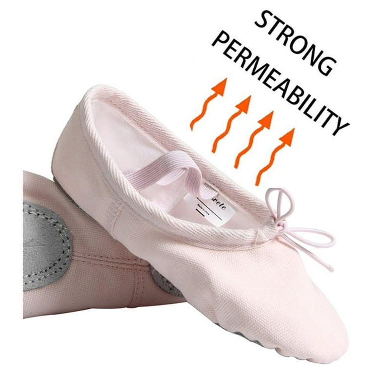 Girl's Premium Leather Ballet Shoes (Full Sole) - Ballet Pink / 5 M Toddler