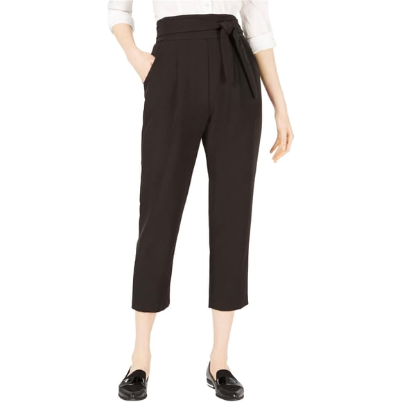 Leyden Reggie Tie Pantalones casuales para mujer, negro, XS