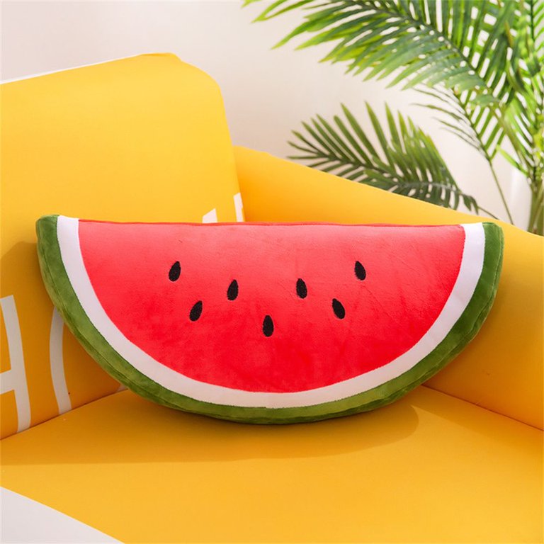 1pc Watermelon Shaped Decorative Pillow, Cute Small Couch Pillow