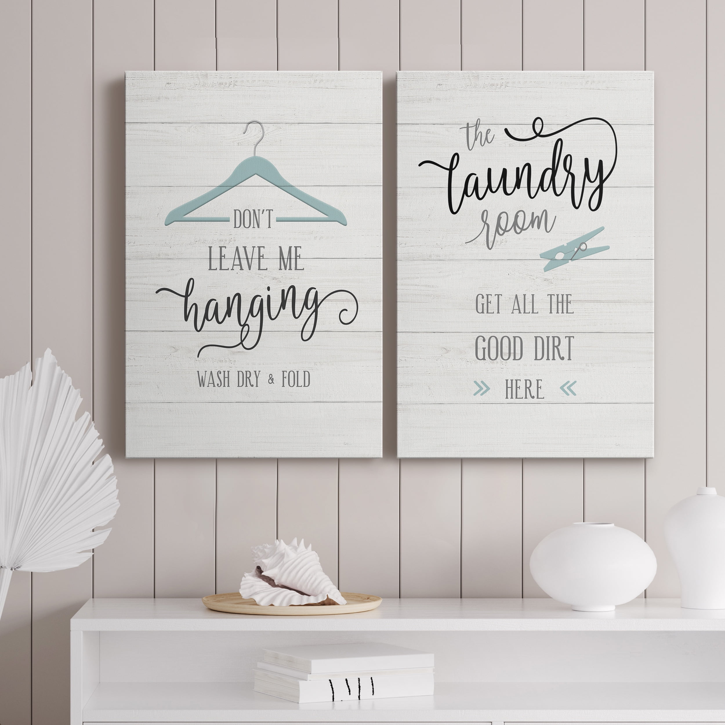 Don't Leave Premium Gallery Wrapped Canvas - Ready to Hang - Set of 2 - 32 x 48 Each