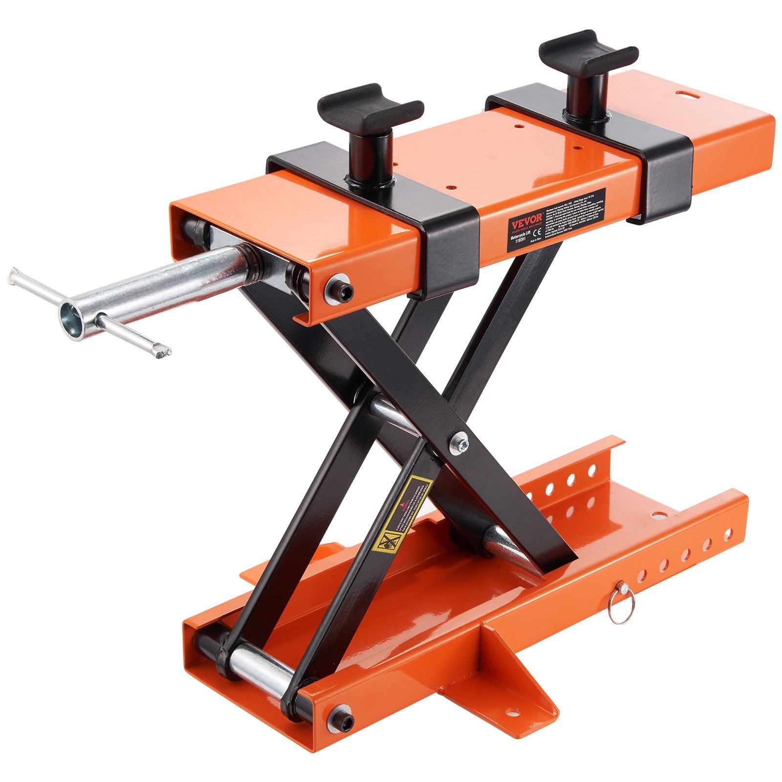 HCY Motorcycle Lift, 500 kg Motorcycle Center Scissor Lift Jack with Saddle & Safety Pin, Steel Motorcycle Jack Hoist Stand for Street Bikes, Cruiser Bikes, Touring Motorcycles
