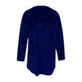 thumbnail image 5 of ATOYSOY Womens Long Sleeve Tunic Tops Shirt V-neck Button Blouse Casual Pleated Basic Pullover Blue L, 5 of 5