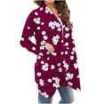 thumbnail image 2 of Clearance under $5 JINMGG Womens Coats Clearance, Winter Coats for Women Women's Fashionable Long Sleeved Floral Printed Cardigan Jacket, 2 of 6