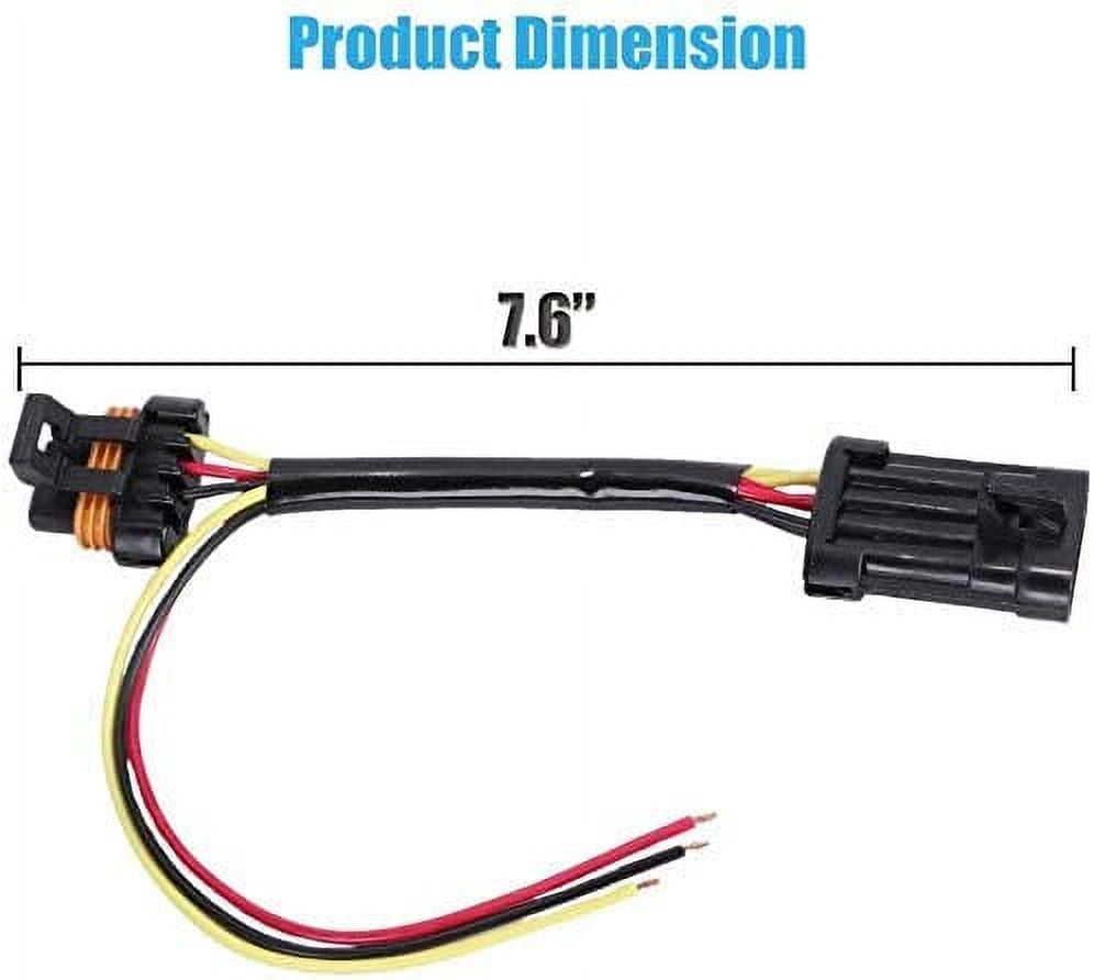 Muzzys (SET OF TWO) Tail Light Whip Power Harness Adapter Splice Pigtail Jumper FITS: 2015-2023 Polaris GENERAL, RZR 900/1000, XP 1000,XP Turbo for Powering LED Whips Brake Lights License Plate Lights