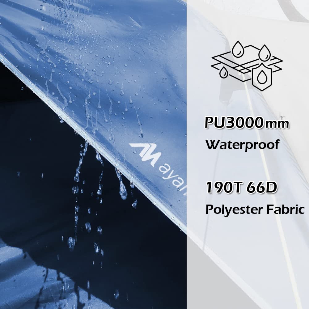 IC ICLOVER 2-3 Person Camping Tent, Waterproof Double Layer Dome Tent with 2 Doors & 2 Large Mesh Windows for Hiking Trave
