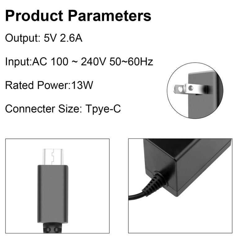 4 Packs Charger for Nintendo Switch 5V/2.6A Switch Fast Charger UL