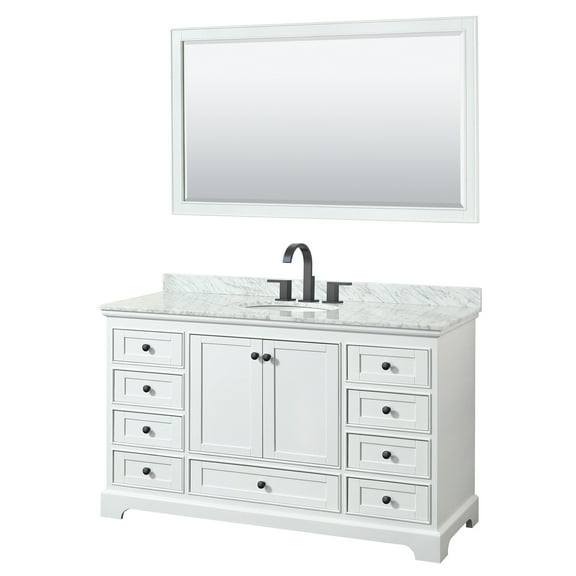 Wyndham Collection Wcs202060scmunom58 Deborah 60" Free Standing Single Vanity Set - White